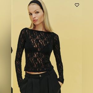 NWT Reformation Adriano Lace Knot Top (M)